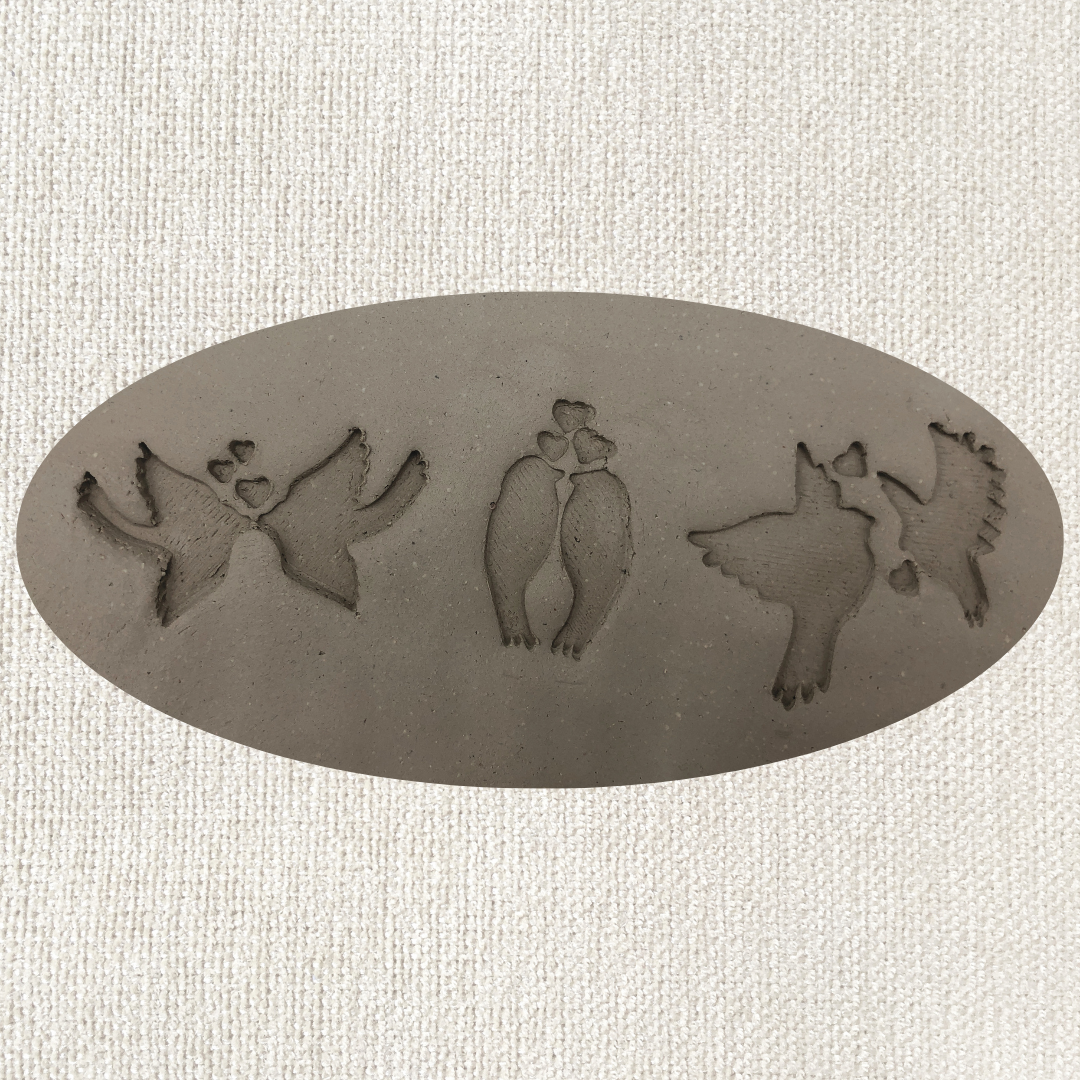 3er Set verliebte Vögel