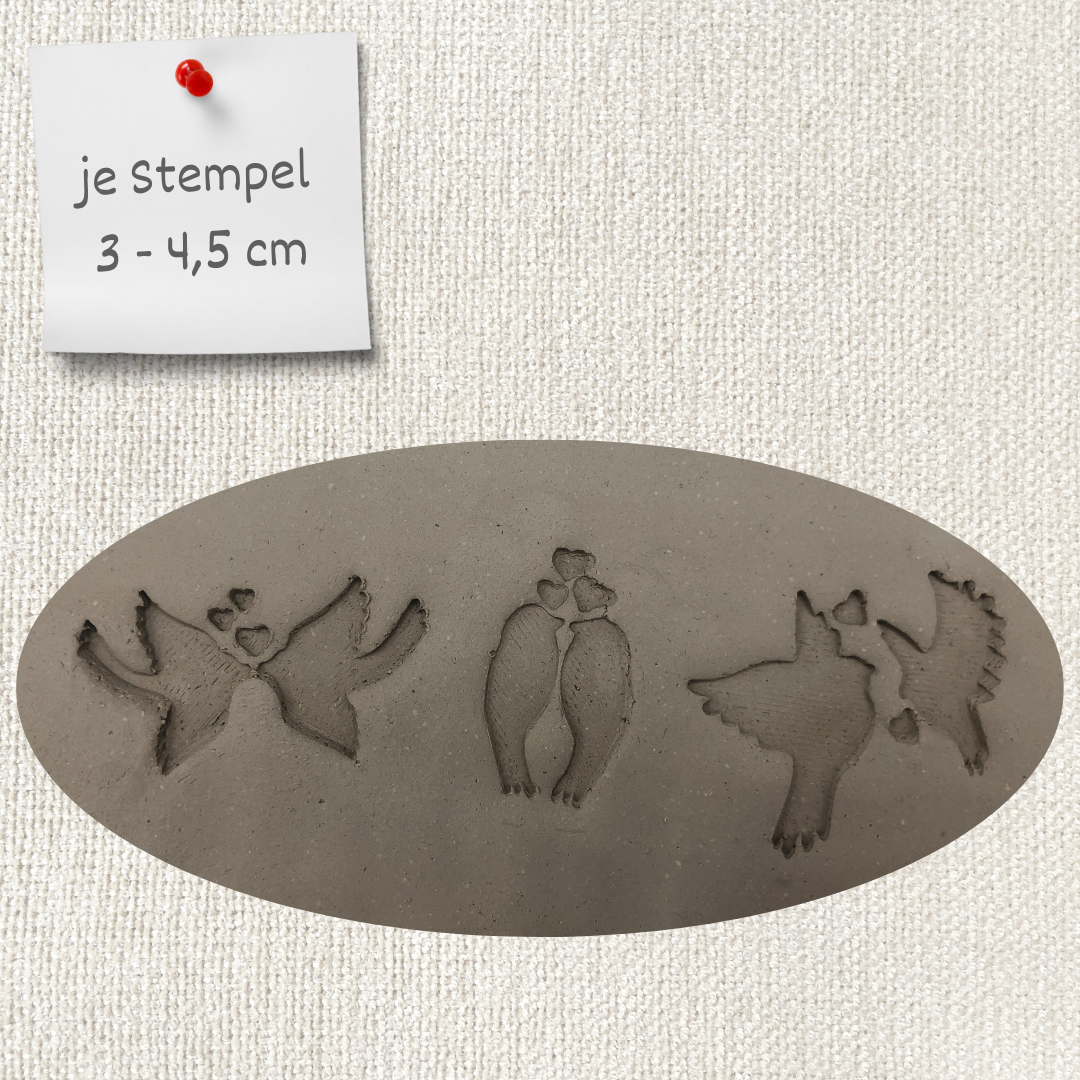 3er Set verliebte Vögel