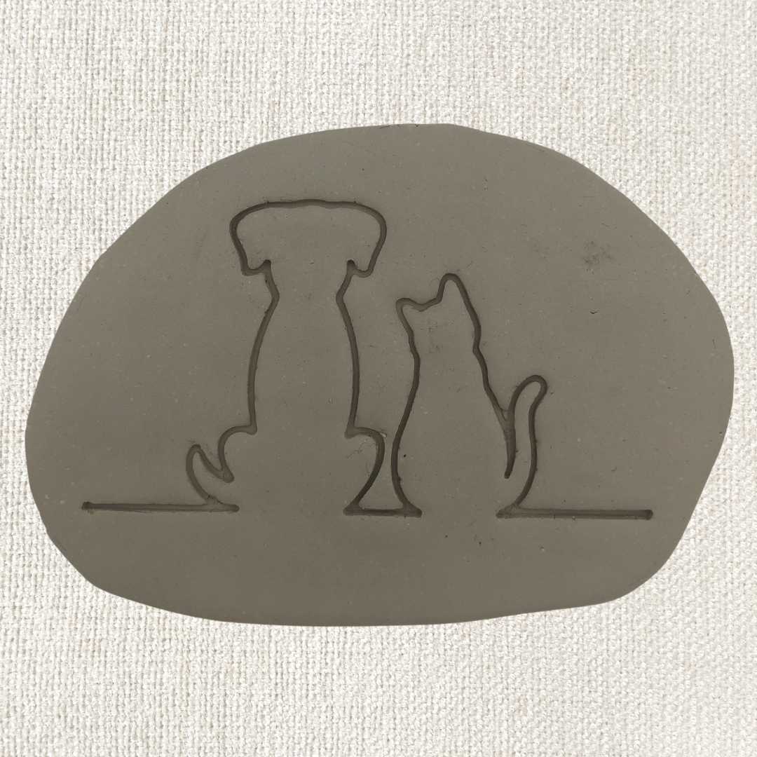 Katze & Hund Umrisse