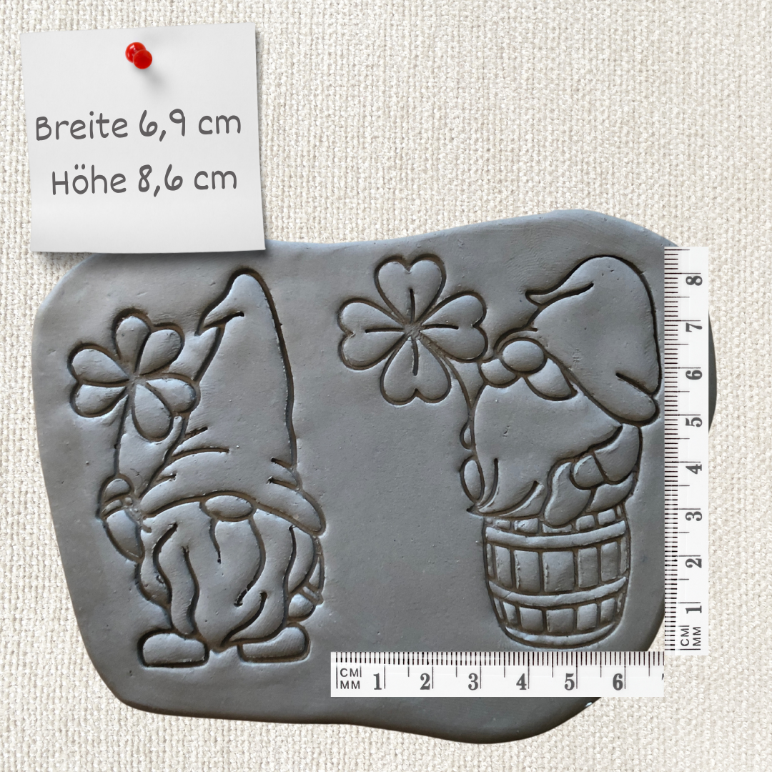 2er Set Zwerge: Fass & Kleeblatt