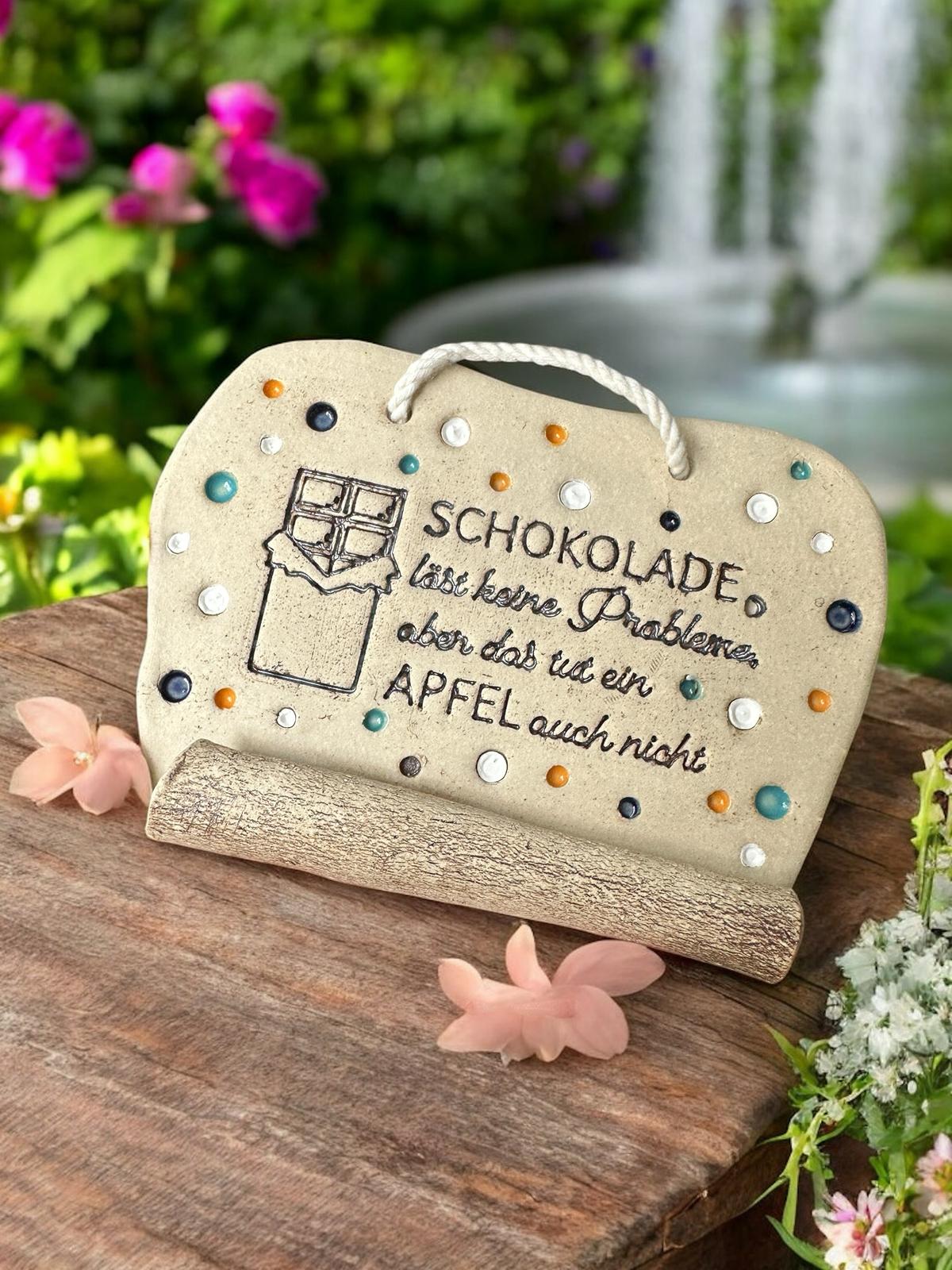 Stempel für Keramik und Ton - Schokolade löst keine Probleme...