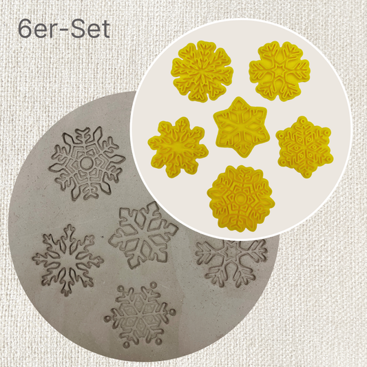 6er Set Schneeflocken