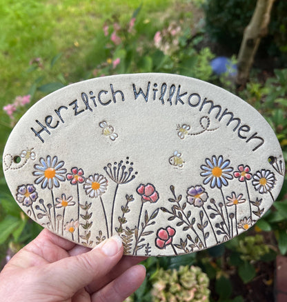 Stempel für Keramik und Ton - Herzlich Willkommen in verschiedenen Varianten