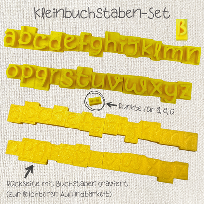 Buchstaben (Kleinbuchstaben / Großbuchstaben / Sonderzeichen)