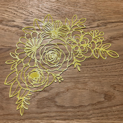 ARTHummeln Blumenstrauß-Stempel auf weißen Hintergrund, detailreiche Gestaltung, ideal für kreative Bastelarbeiten