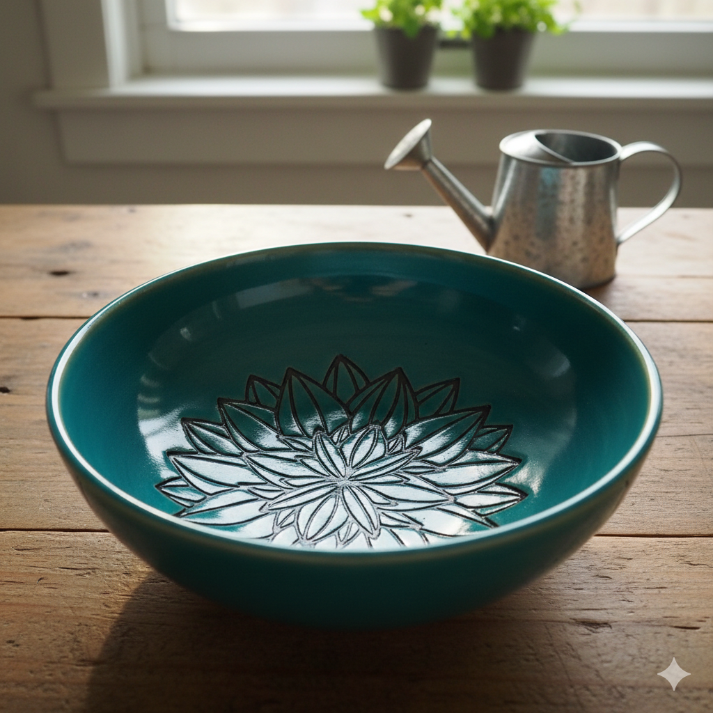 Stempel für Keramik und Ton - Blumenmandala