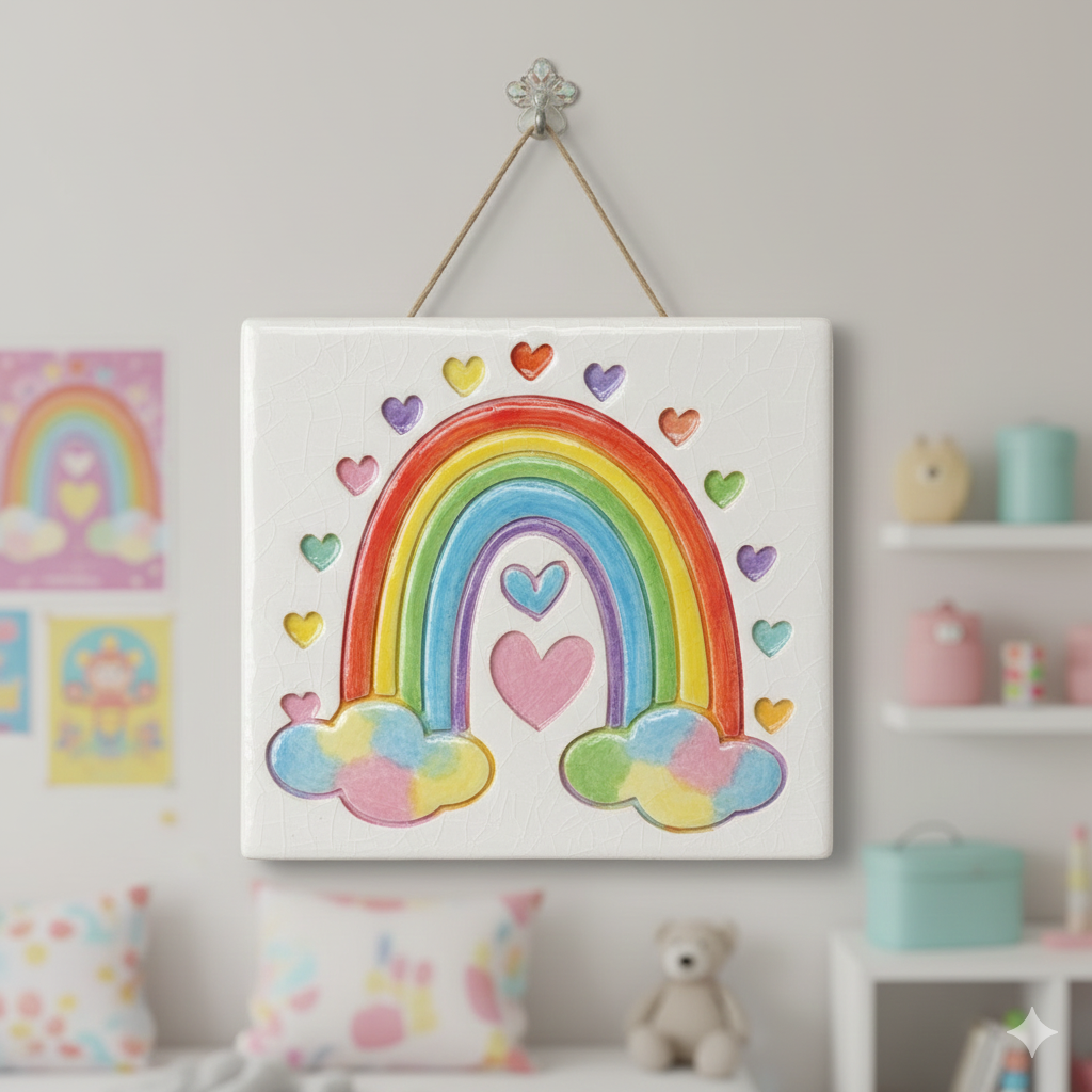 Regenbogen mit Wolken