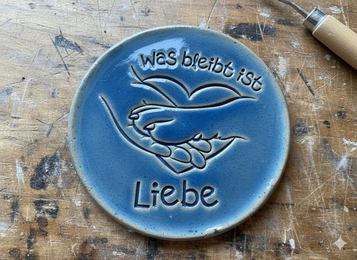 Stempel für Keramik und Ton - Was bleibt ist Liebe