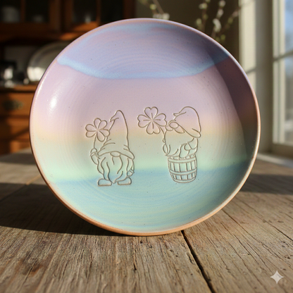 2er Set Zwerge: Fass & Kleeblatt