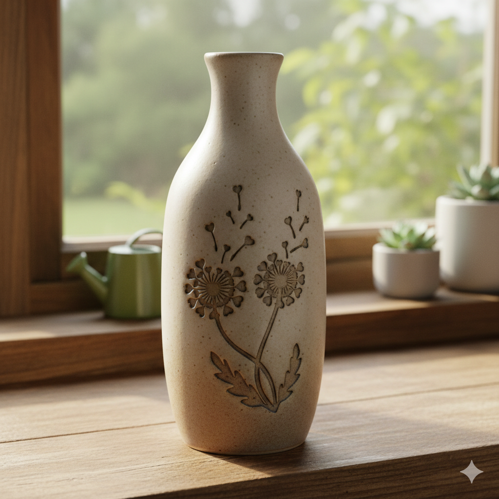 Stempel für Keramik und Ton - Pusteblume