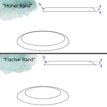 Runde Töpfer Überformen