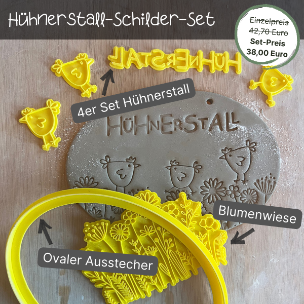 Hühnerstall-Schild-Set