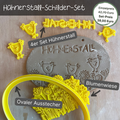 Hühnerstall-Schild-Set