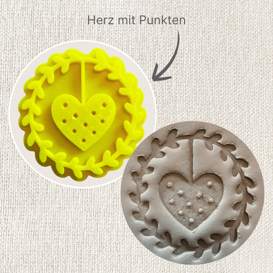 Runder Anhänger-Stempel von ARTHummeln mit kreisförmigem Design, ideal zum Stanzen von Kreisen in Papier oder Leder.