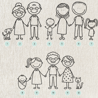 Stempel für Keramik und Ton - Familienstempel