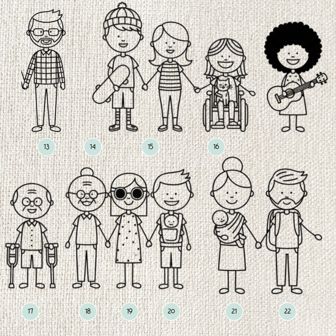 Stempel für Keramik und Ton - Familienstempel