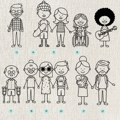 Stempel für Keramik und Ton - Familienstempel