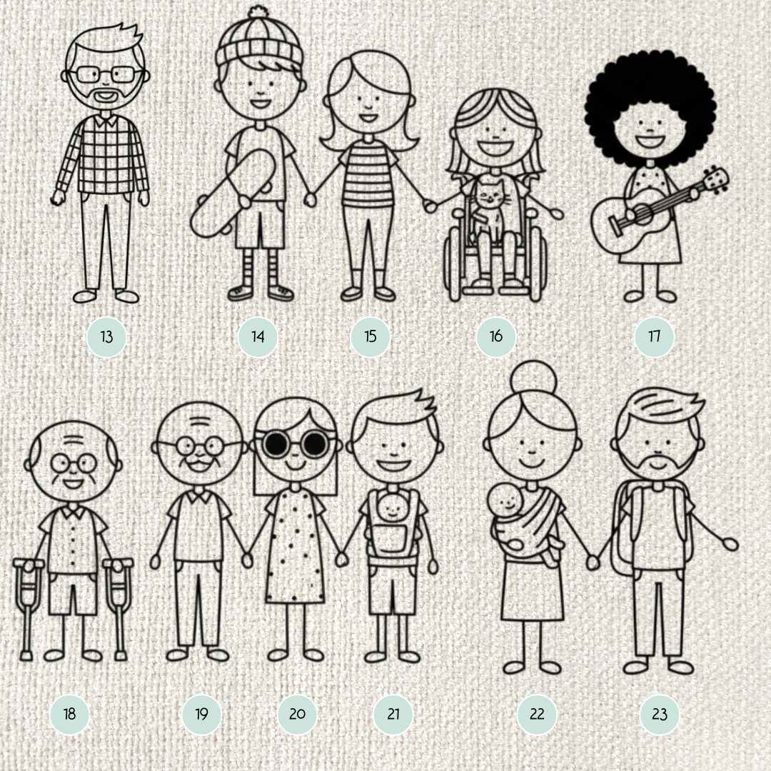 Stempel für Keramik und Ton - Familienstempel