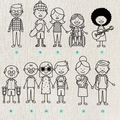 Stempel für Keramik und Ton - Familienstempel