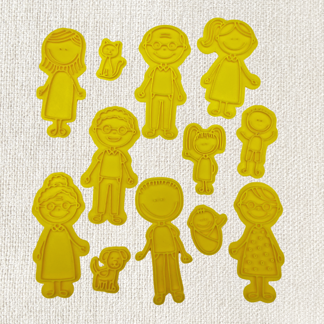 Stempel für Keramik und Ton - Familienstempel