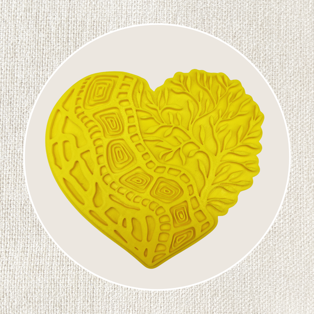 Stempel für Keramik und Ton - Mandala Herz