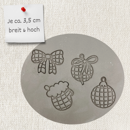 4er Set Weihnachtsschmuck