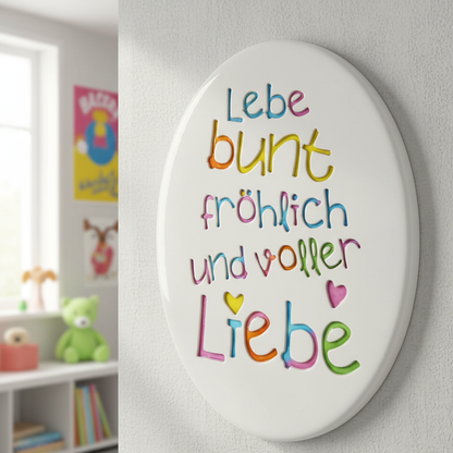 Lebe bunt fröhlich und voller Liebe