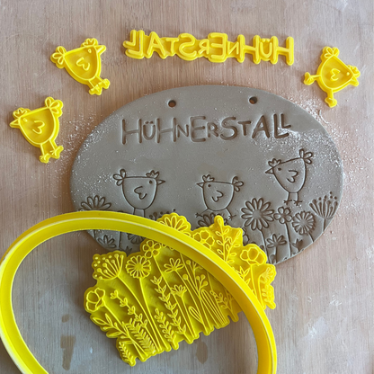 4er Set Hühnerstall