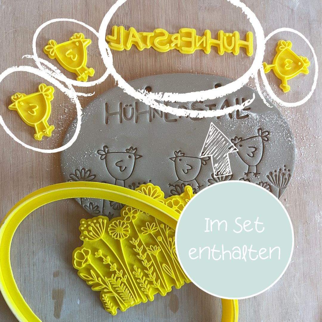 4er Set Hühnerstall