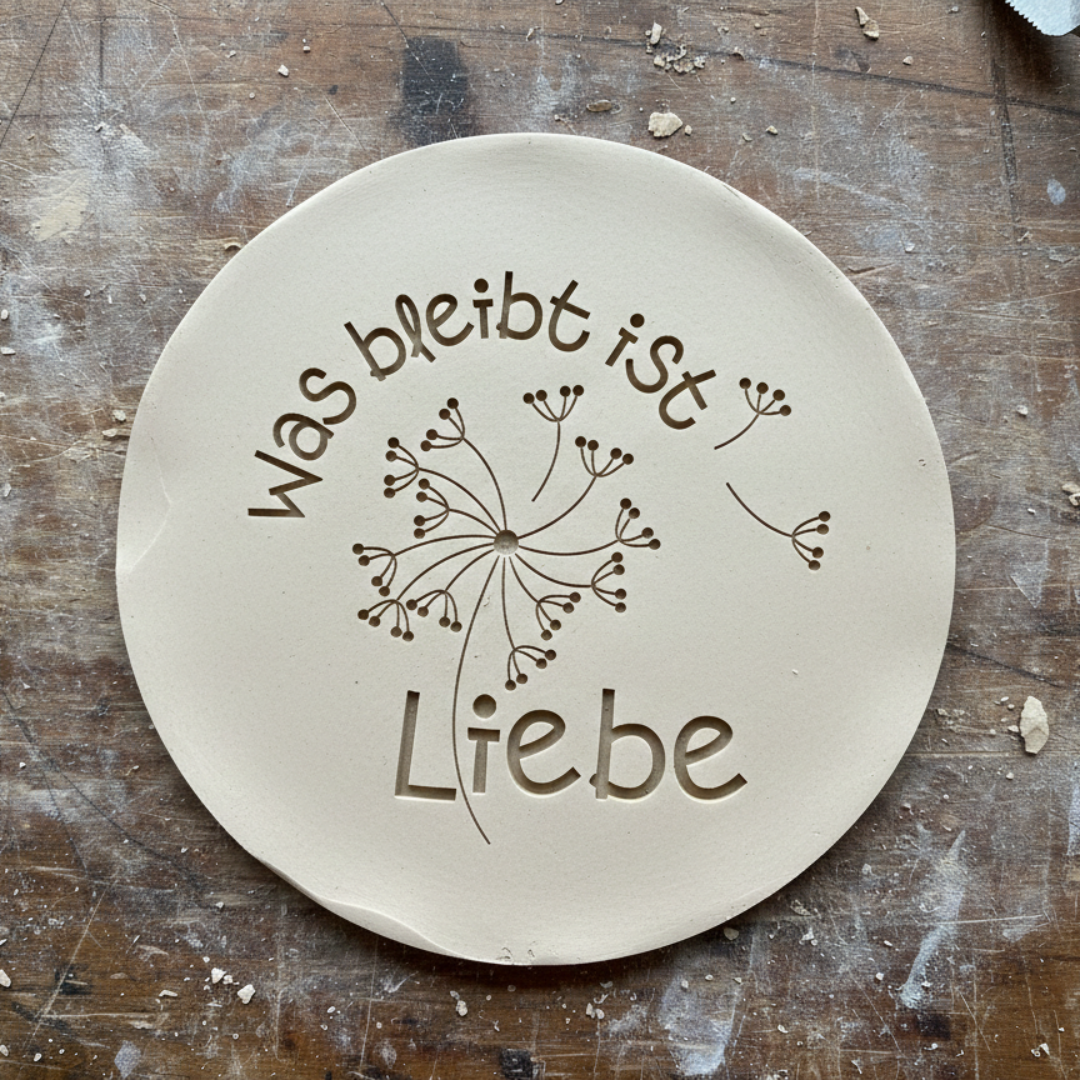 Stempel für Keramik und Ton - Was bleibt ist Liebe