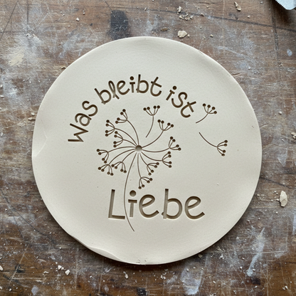 Stempel für Keramik und Ton - Was bleibt ist Liebe