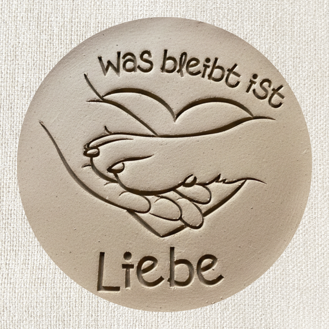 Stempel für Keramik und Ton - Was bleibt ist Liebe
