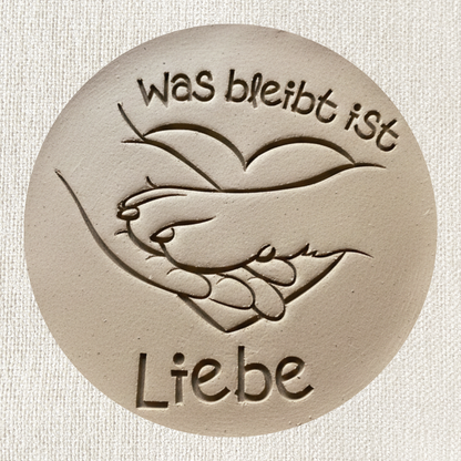 Stempel für Keramik und Ton - Was bleibt ist Liebe