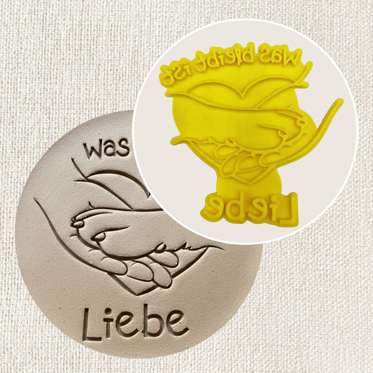 Stempel für Keramik und Ton - Was bleibt ist Liebe