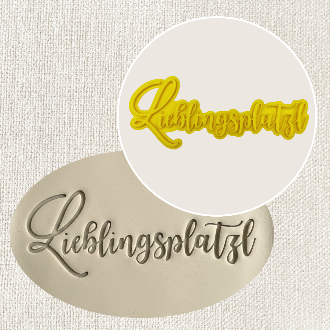 Stempel für Keramik und Ton - Lieblingsplatzl