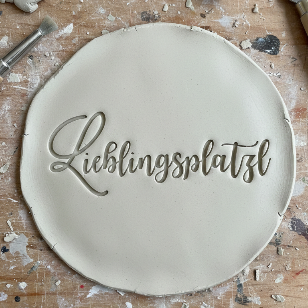 Stempel für Keramik und Ton - Lieblingsplatzl