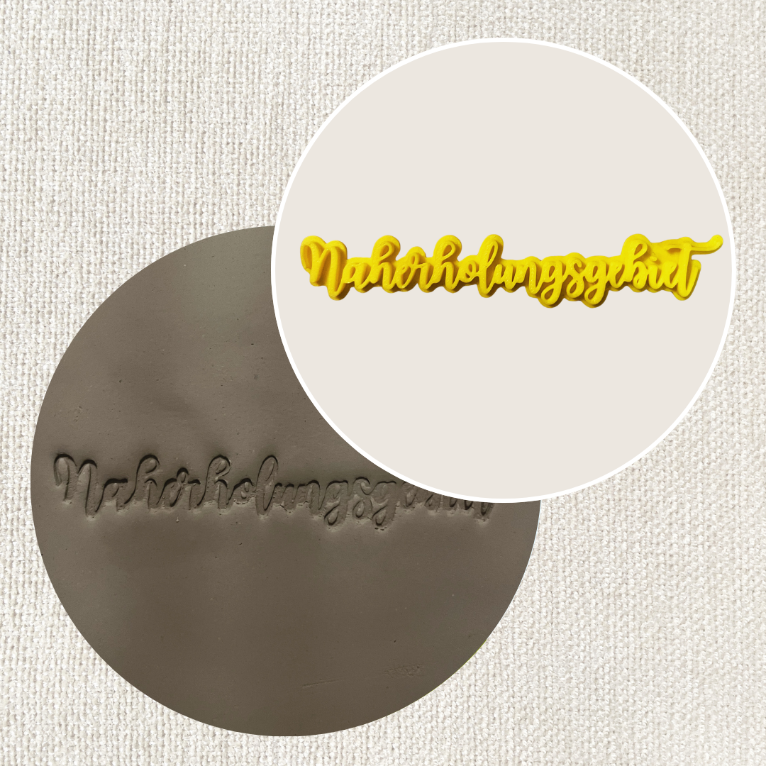 ARTHummeln Stempel mit Naherholungsgebiet-Design, detailreiche Abbildung eines Naturparks oder Erholungsgebietes