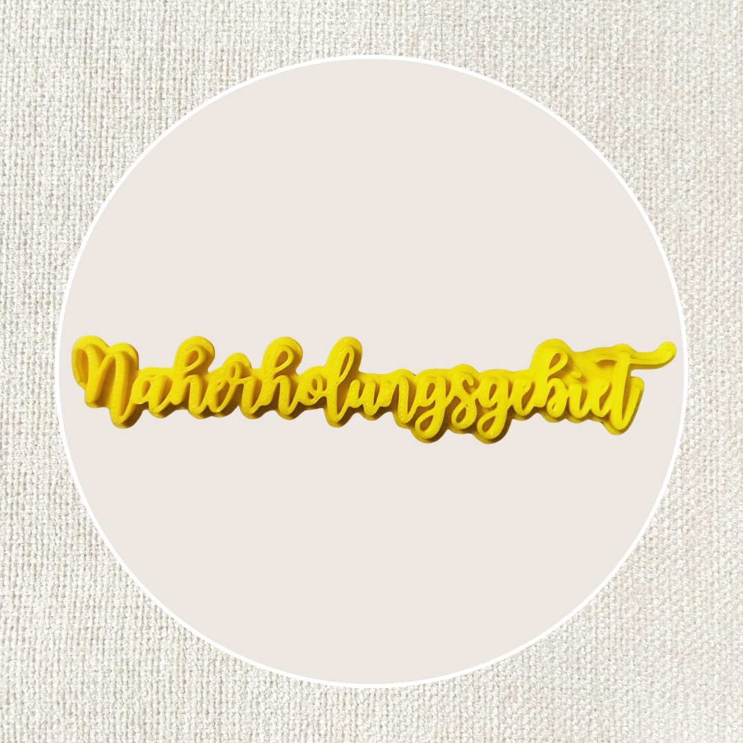 ARTHummeln Stempel mit Naherholungsgebiet-Design, detailreiche Abbildung des hochwertigen Holzstempels