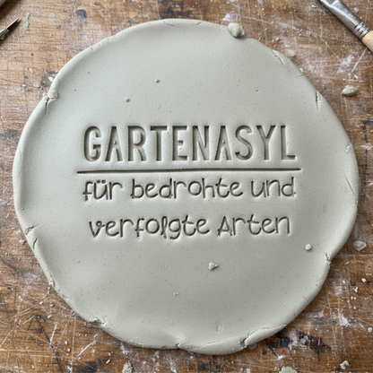 Stempel für Keramik und Ton - Gartenasyl für bedrohte und verfolgte Arten