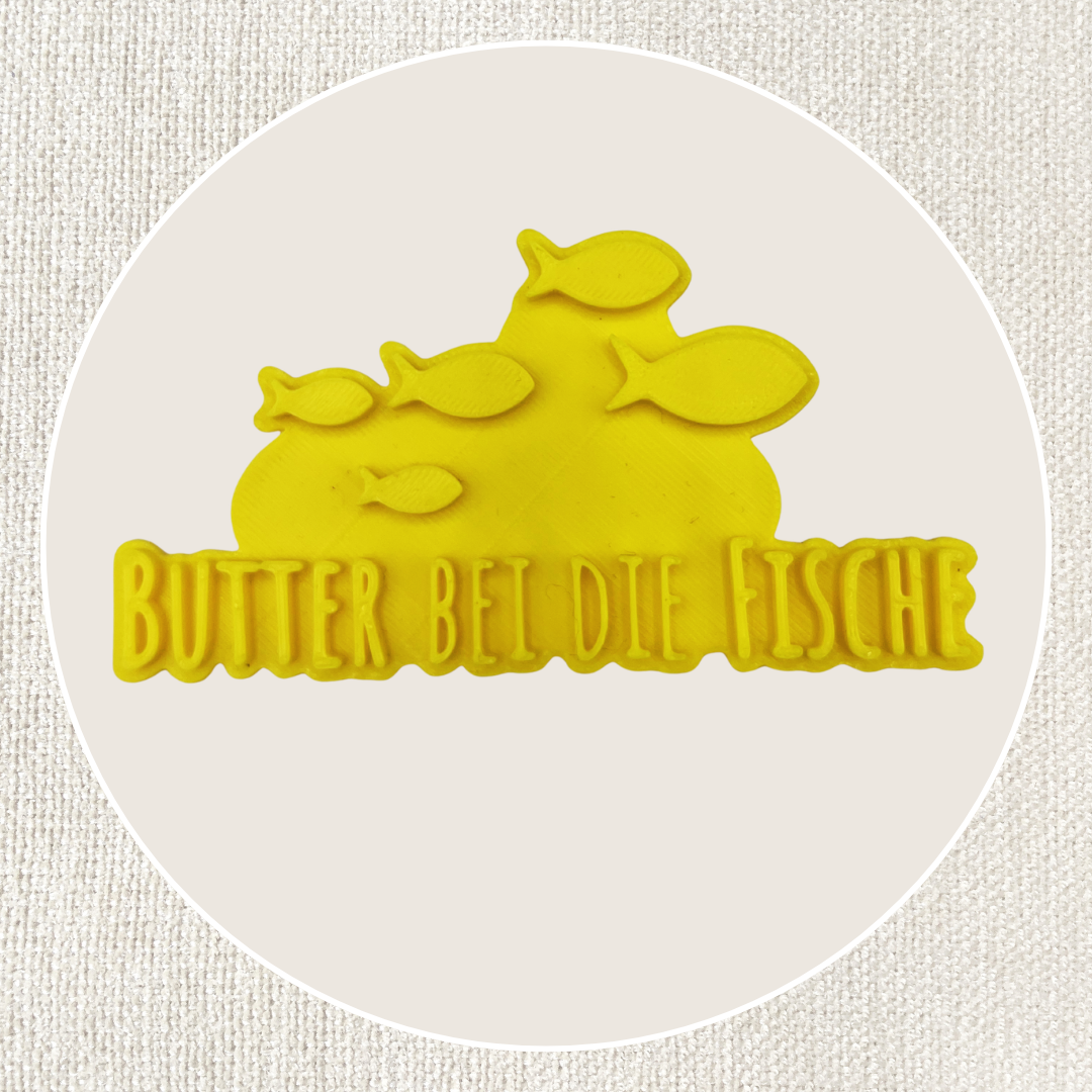Stempel für Keramik und Ton - Butter bei die Fische