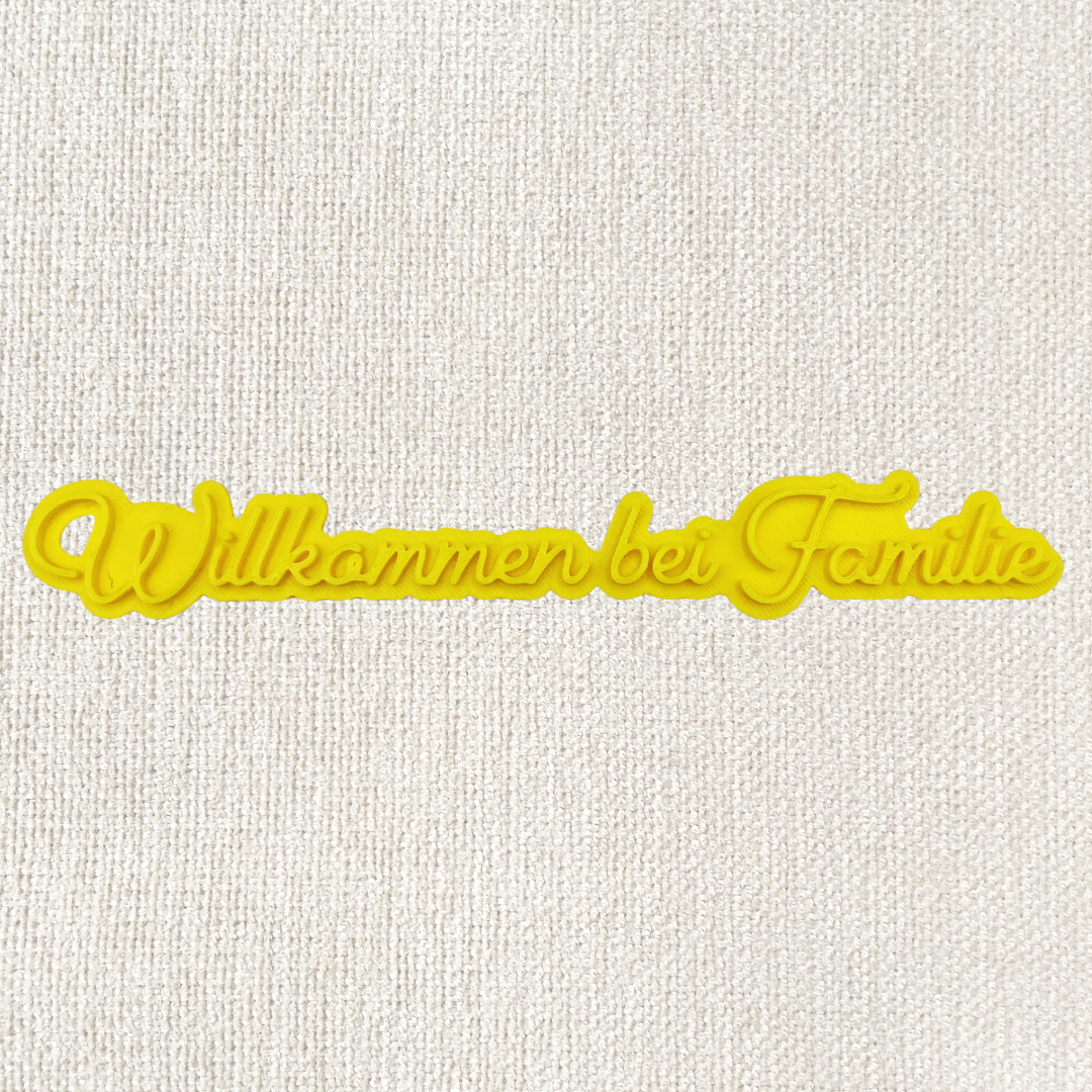 Stempel für Keramik und Ton - Willkommens-Stempel