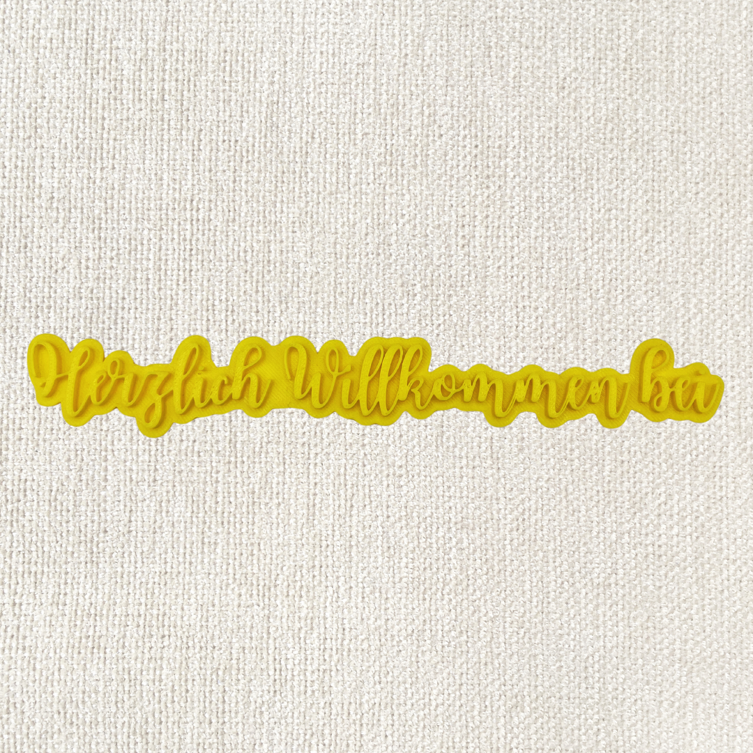 Stempel für Keramik und Ton - Willkommens-Stempel