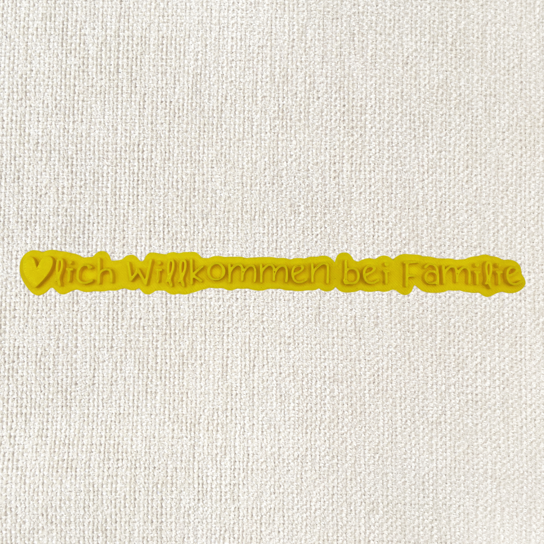 Stempel für Keramik und Ton - Willkommens-Stempel