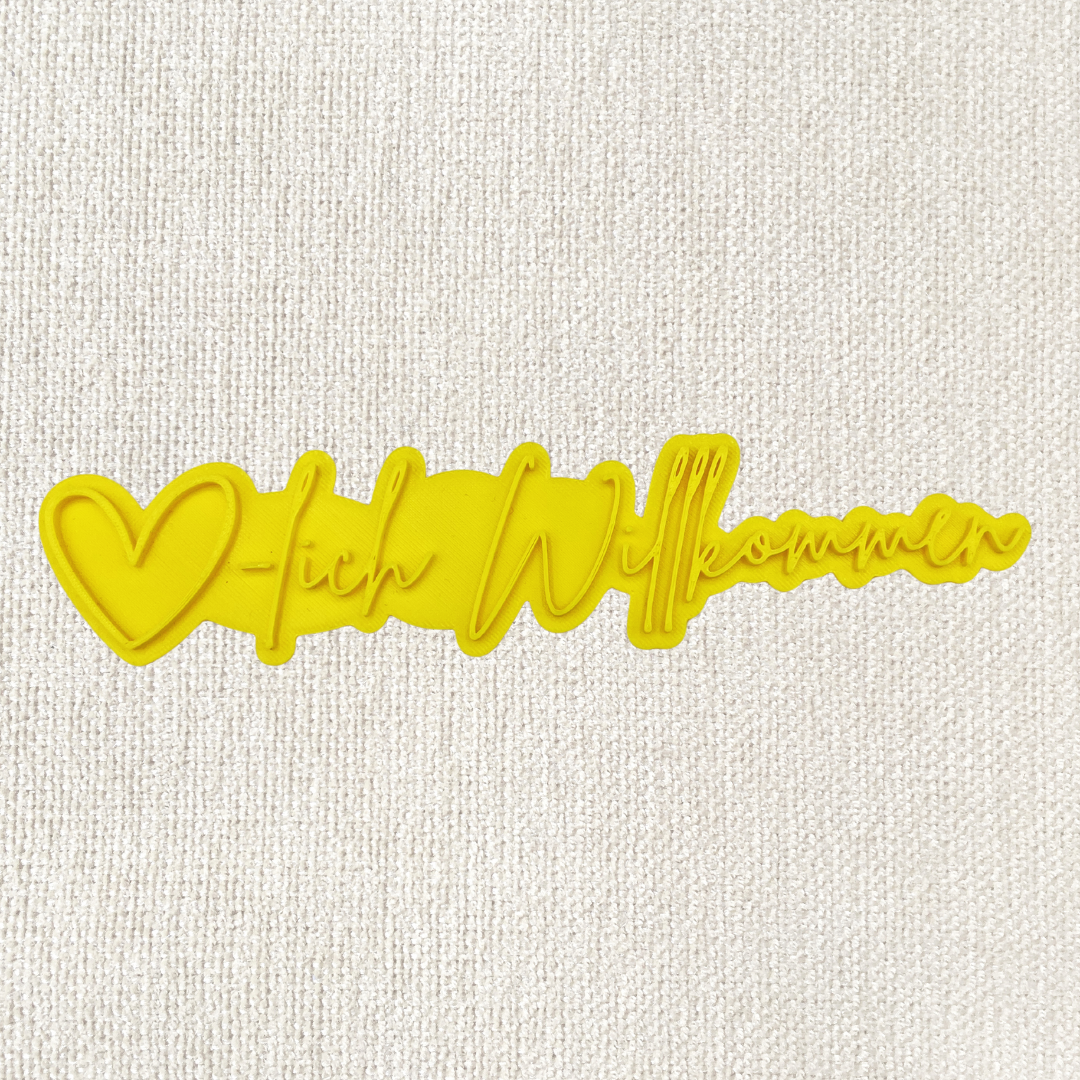 Stempel für Keramik und Ton - Willkommens-Stempel