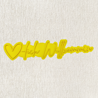 Stempel für Keramik und Ton - Willkommens-Stempel