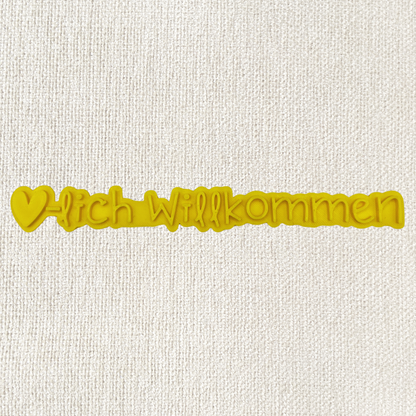 Stempel für Keramik und Ton - Willkommens-Stempel