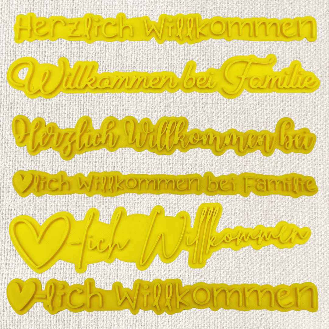 Stempel für Keramik und Ton - Willkommens-Stempel