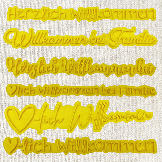 Stempel für Keramik und Ton - Willkommens-Stempel