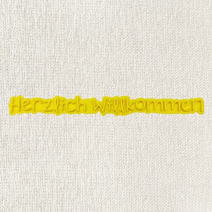 Stempel für Keramik und Ton - Willkommens-Stempel