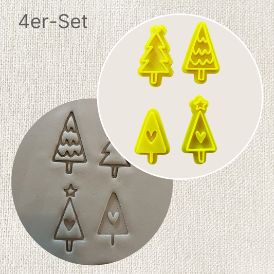 4er Set Weihnachtsbäumchen